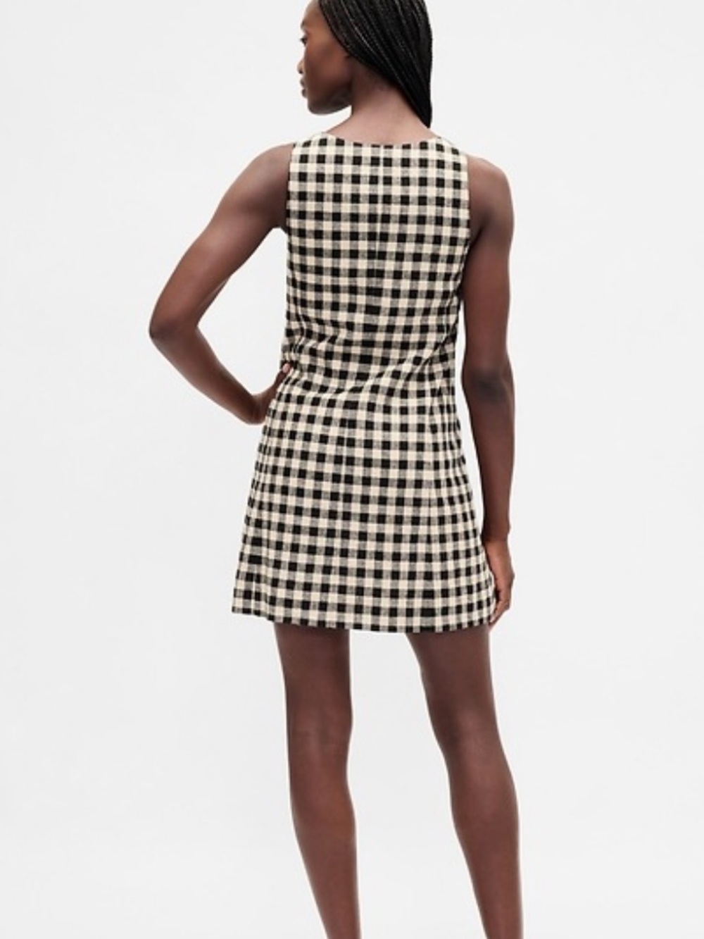 Linen blend mini dress - Picture 2 of 4